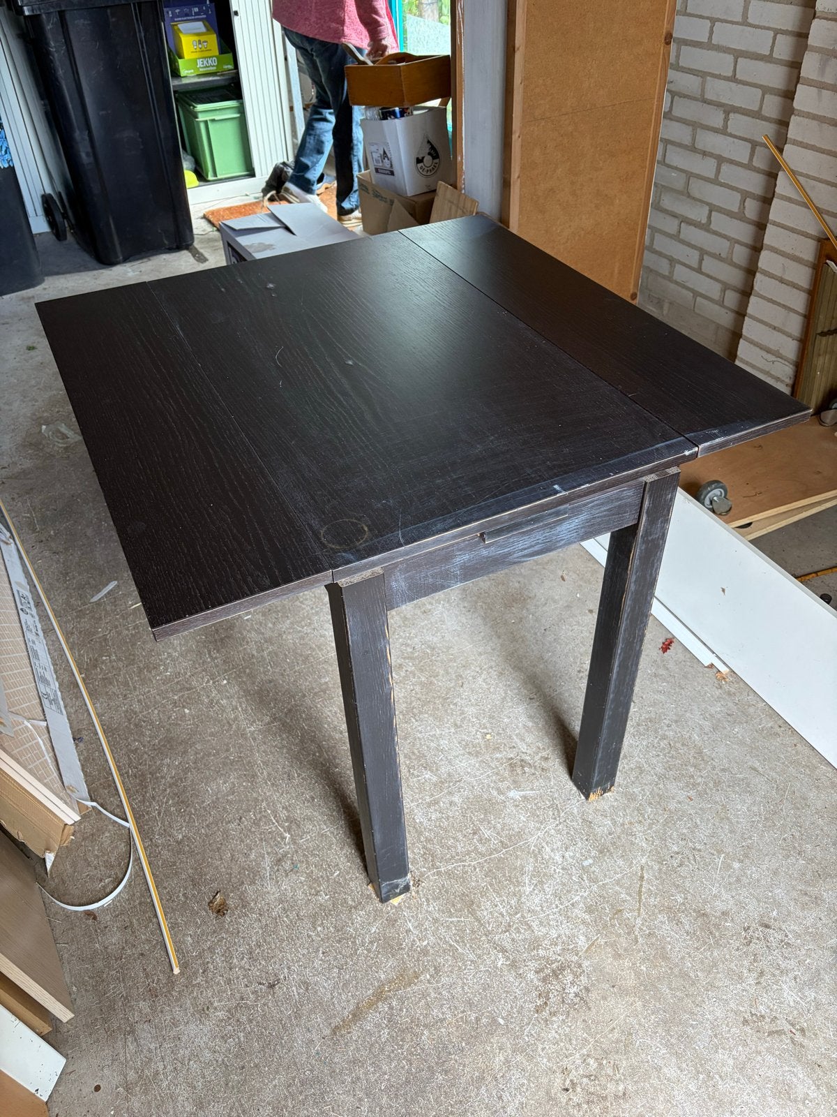 IKEA Uitschuiftafel - Compact 90x50 of 90x90, Ophalen, Gebruikt, 50 tot 100 cm, Vier personen
