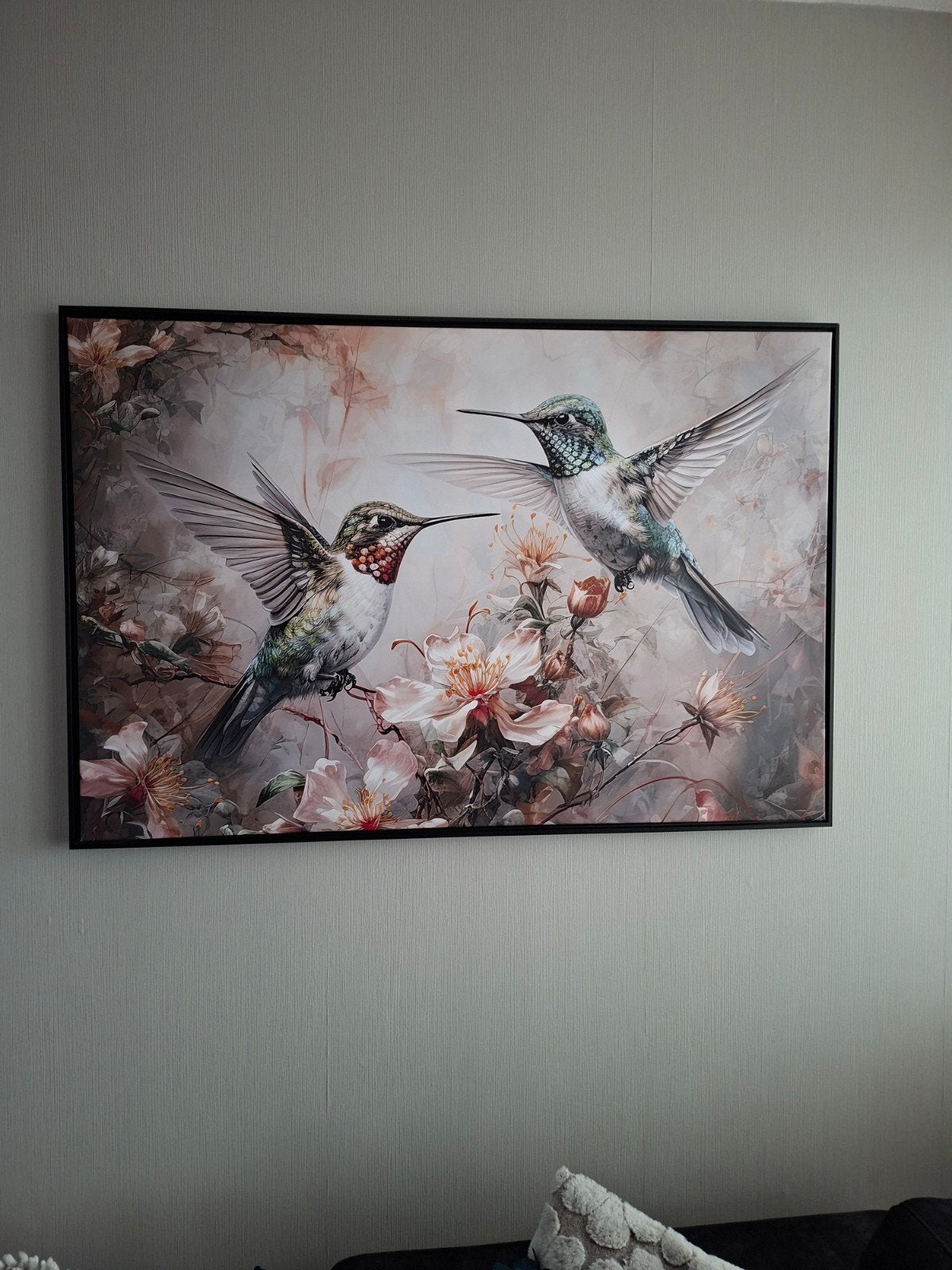 Canvas schilderij KOLIBRIE 120X80, Overige typen, Nieuw, Ophalen of Verzenden, 100 tot 125 cm