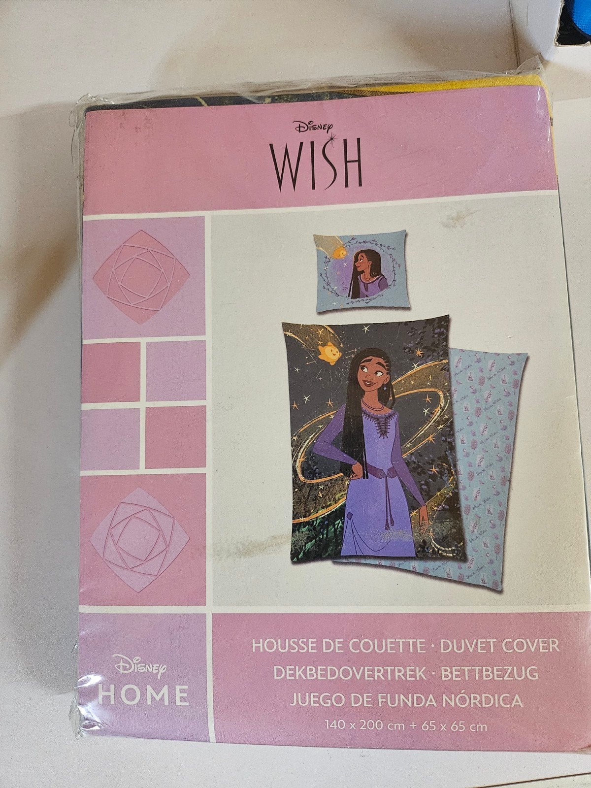 Disney Wish Dekbedovertrek 140x200 cm met kussensloop, Eenpersoons, Meerkleurig, Dekbedovertrek, Nieuw