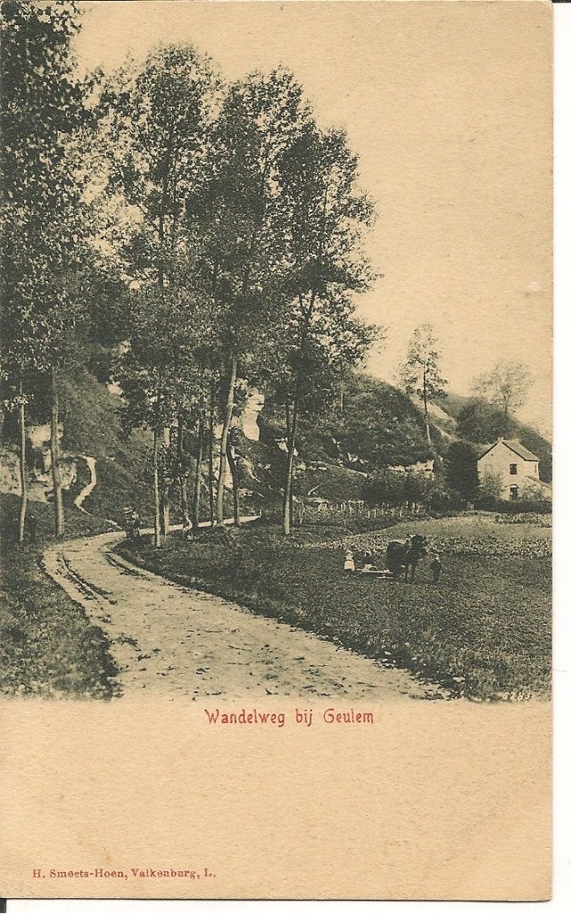 Wandelweg bij Geulhem   Geulen.., Ophalen of Verzenden, 1920 tot 1940, Ongelopen, Limburg