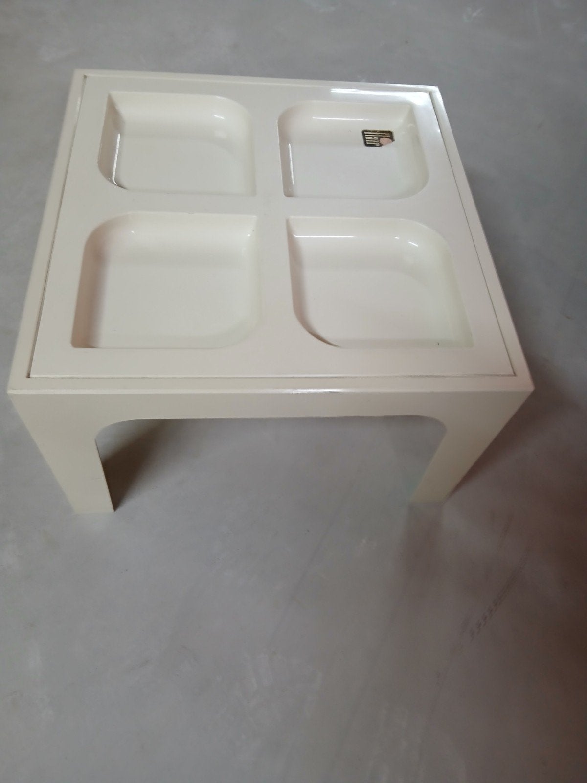 Flair bijzettafel jaren 70, Ophalen, Minder dan 45 cm, Gebruikt, Vierkant