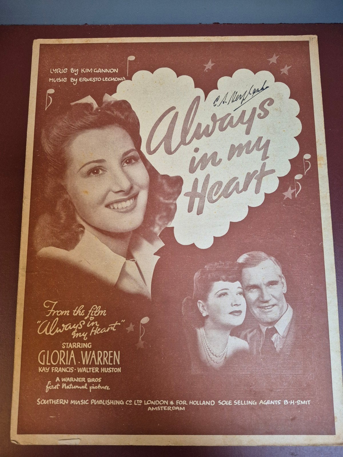 Always in My Heart - Vintage Bladmuziek (1944), Ophalen of Verzenden
