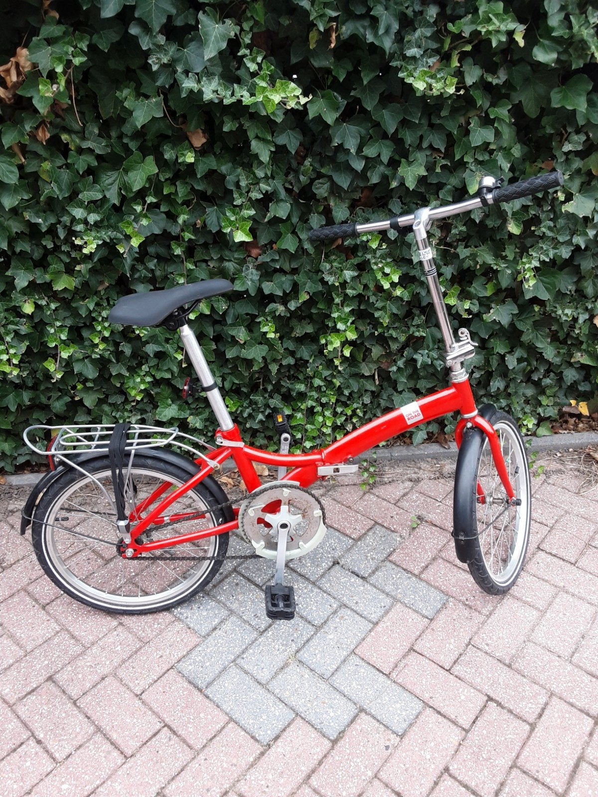 Vouwfiets rood, Ophalen, Gebruikt, Totaal opvouwbaar, Terugtraprem