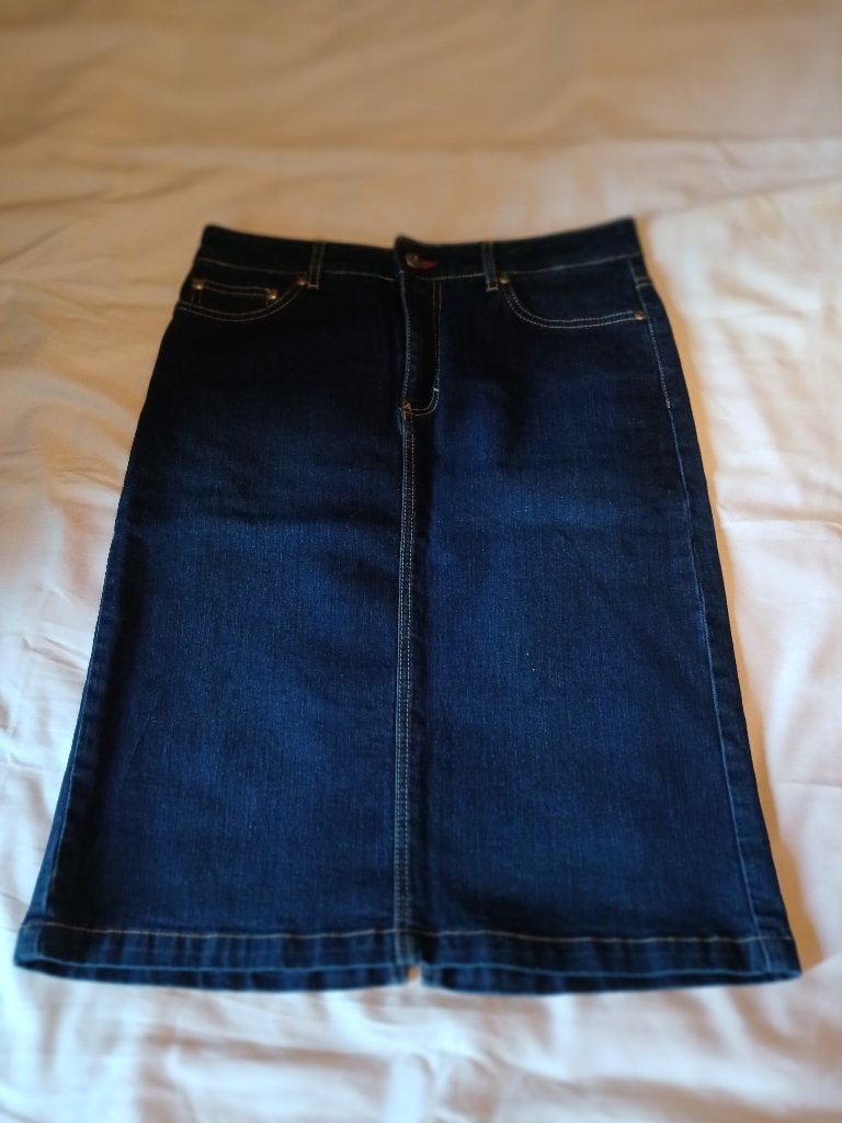 lange blauwe demin rok van Tommy Hilfiger, Maat 38/40 (M), Blauw, Ophalen of Verzenden, Zo goed als nieuw