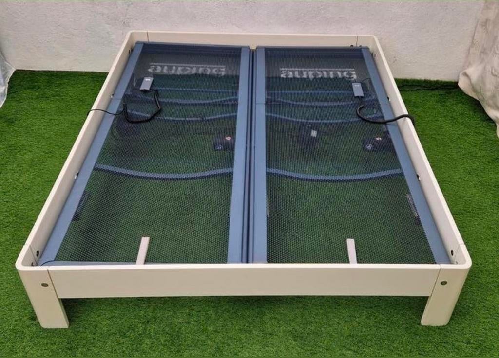 Auping Auronde Elektrisch Bed 180x210cm, ., Wit, Dekbedovertrek, Tweepersoons