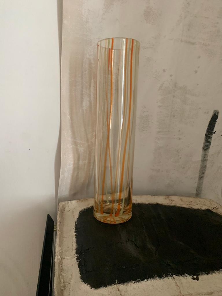 Art deco vaas..Hoog en smal.., Ophalen, Overige kleuren, Minder dan 50 cm, Glas