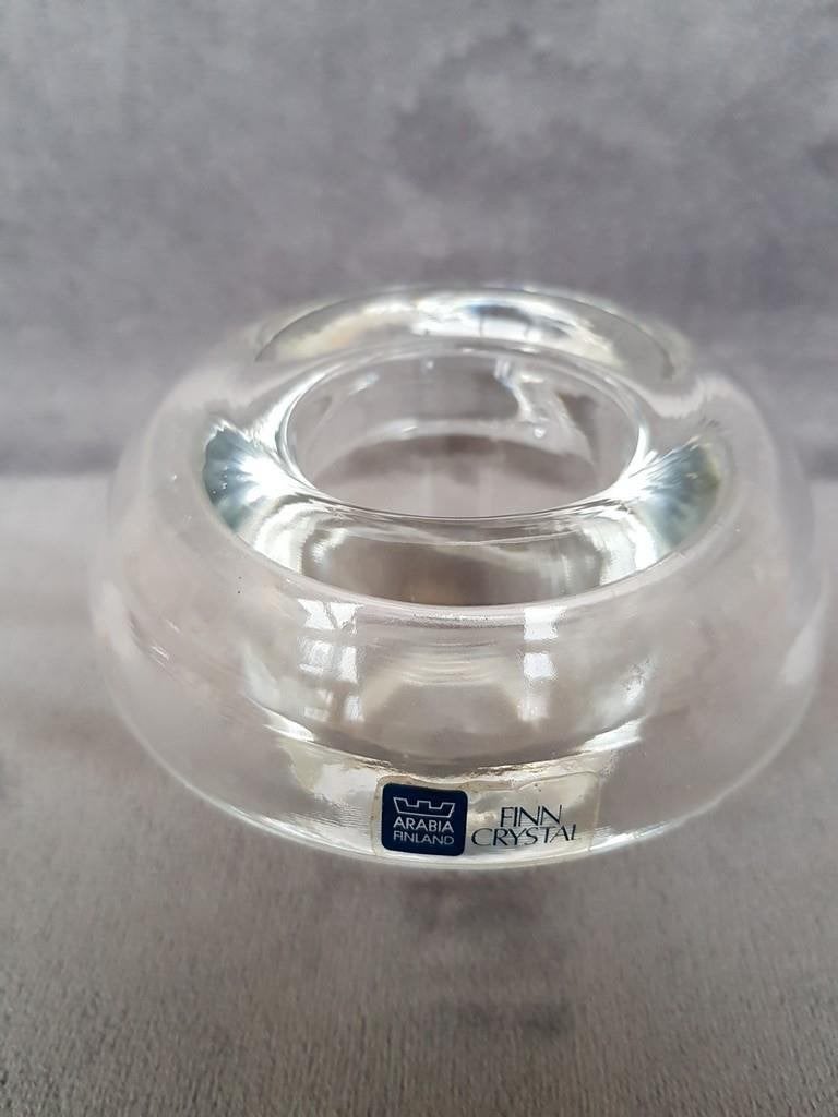 Arabia Finland kandelaar, doorsnede 10 cm, Antiek en Kunst, Antiek | Glas en Kristal, Verzenden