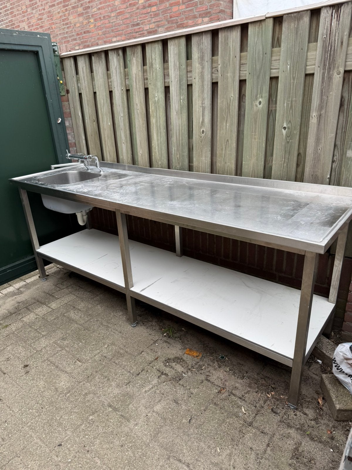 Rvs spoeltafel te koop, Ophalen, Zo goed als nieuw