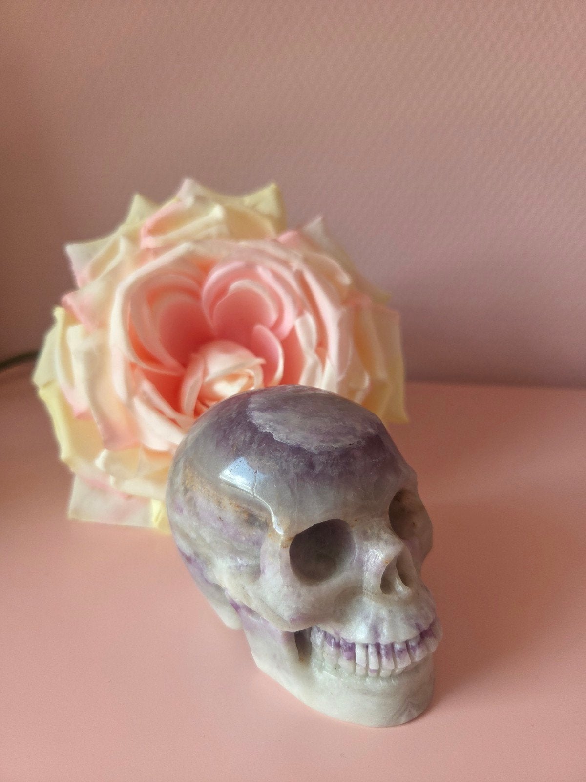 Fluoriet mineralen skull, Ophalen of Verzenden, Mineraal