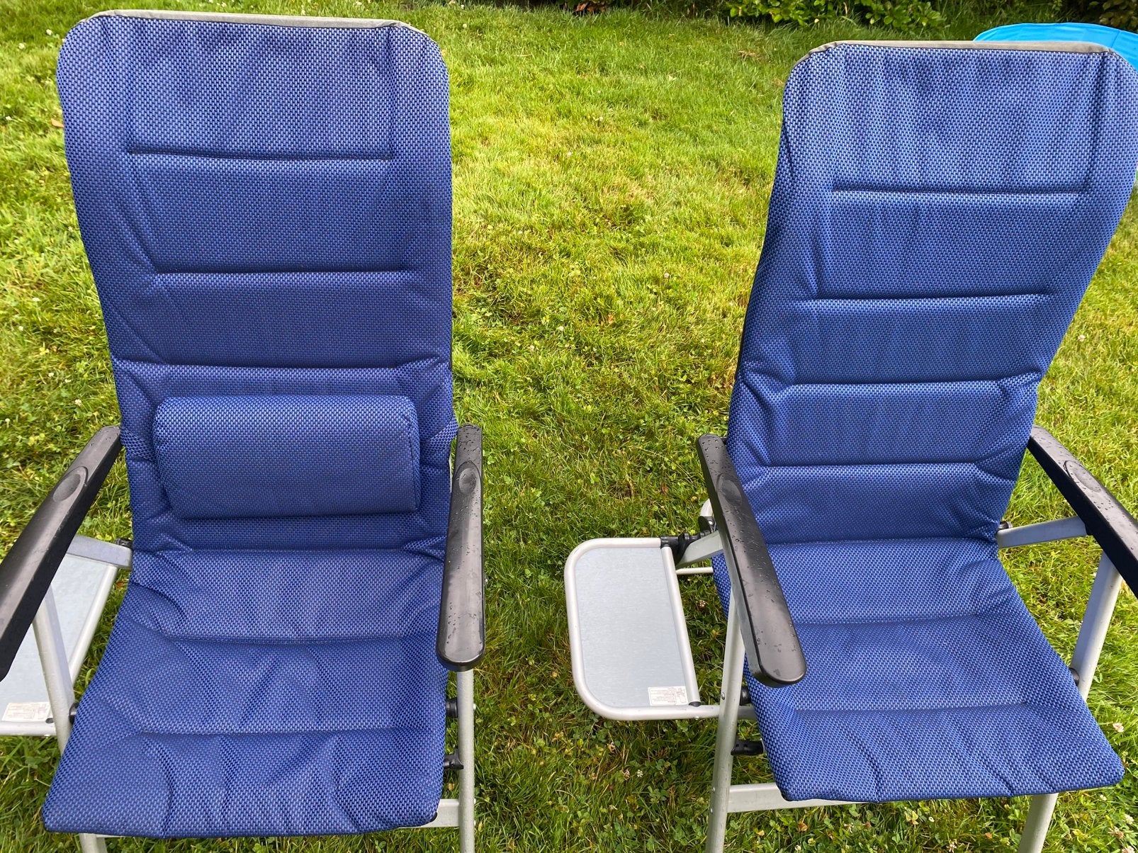 Campinstoelen verstelbaar met klaptafel, Caravans en Kamperen, Ophalen, Campingstoel