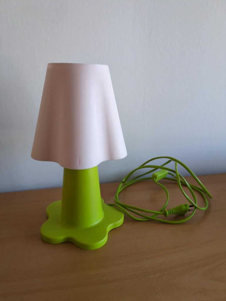 Ikea Mammut vintage kinderlampje roze bloem, Kunststof, Gebruikt, Vintage, Kinderkamer, Bloem, Ophalen of Verzenden