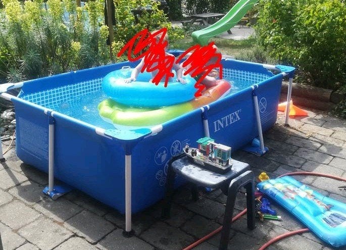 Intex zwembad Frame Pool - 220 x 150 x 60 cm, Ophalen, Gebruikt, Minder dan 80 cm, Minder dan 200 cm