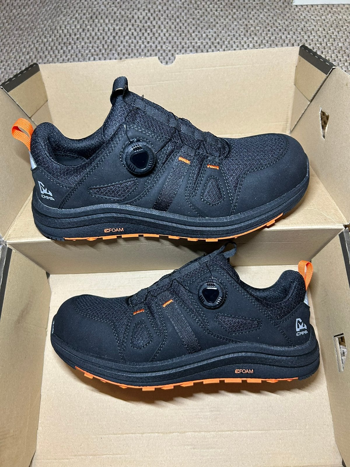 Nieuwe superlicht gewicht Emma werkschoenen 42 BOA sluiting, Verzenden, Zwart, Nieuw, Werkschoenen
