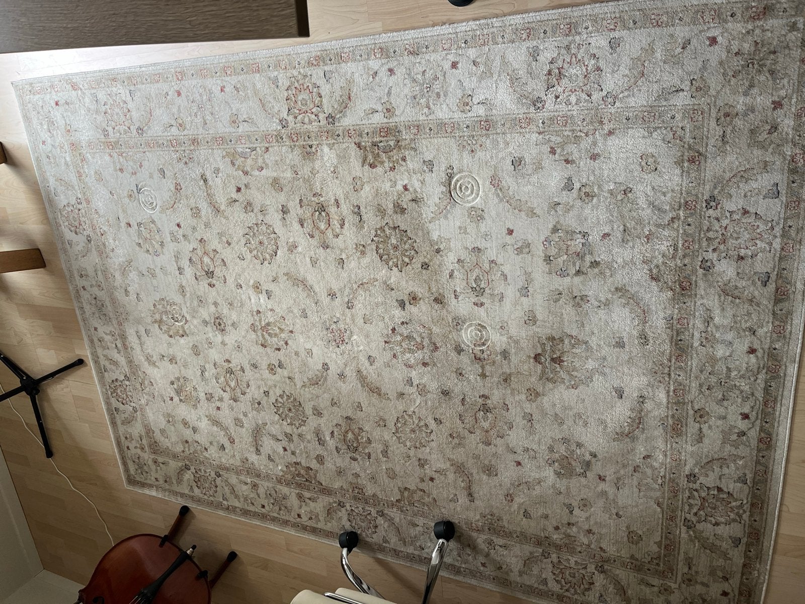 VINTAGE VLOERKLEED MET BLOEMEN, Ophalen, Gebruikt, 150 tot 200 cm, 200 cm of meer