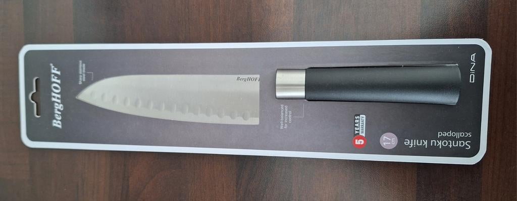 Nieuw Berghoff santoku mes 16 cm lang, Ophalen of Verzenden, Nieuw, Rvs of Chroom