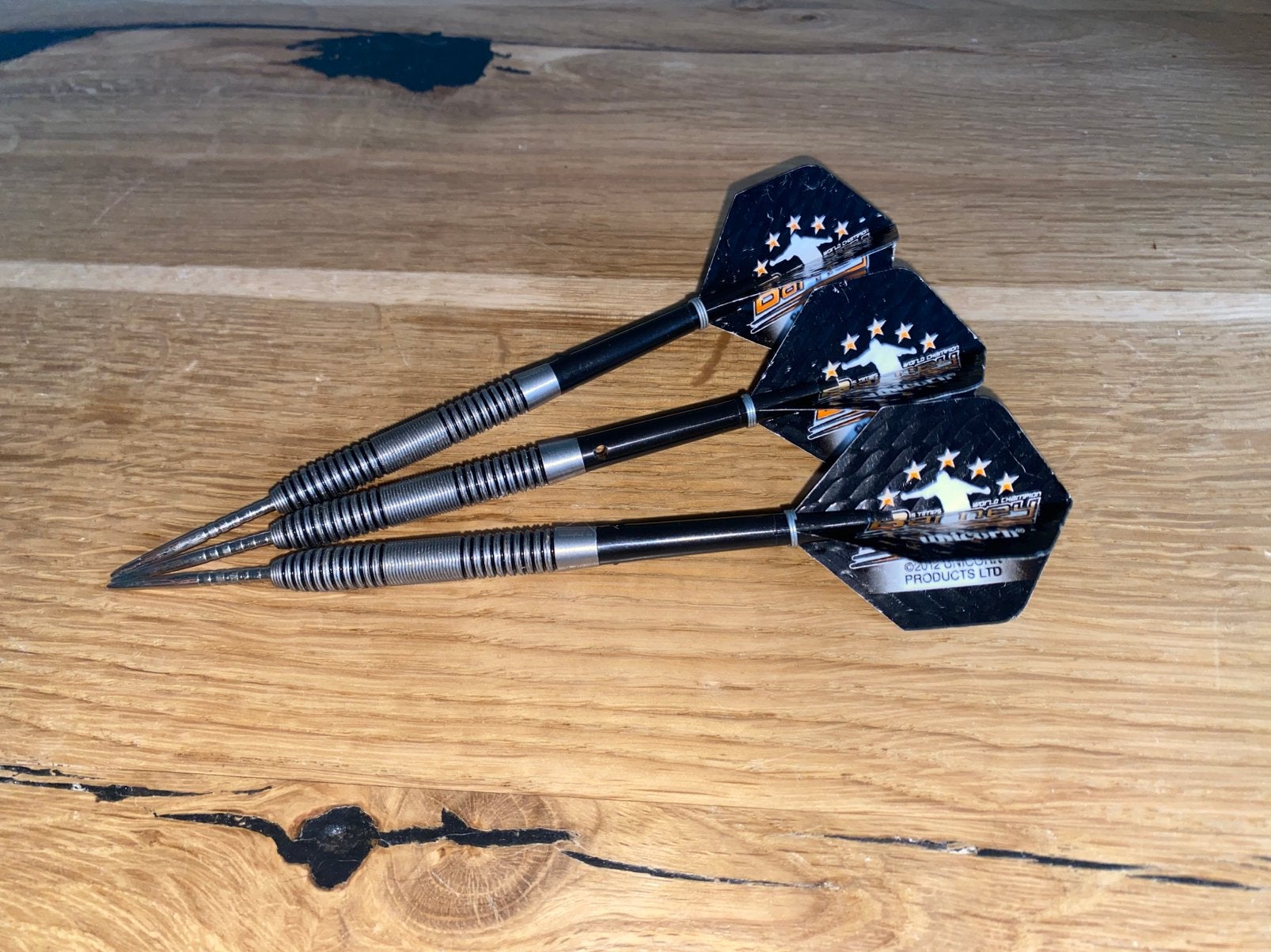 Unicorn Raymond van Barneveld World Champion phase 1 25g, Ophalen of Verzenden, Gebruikt, Pijlen