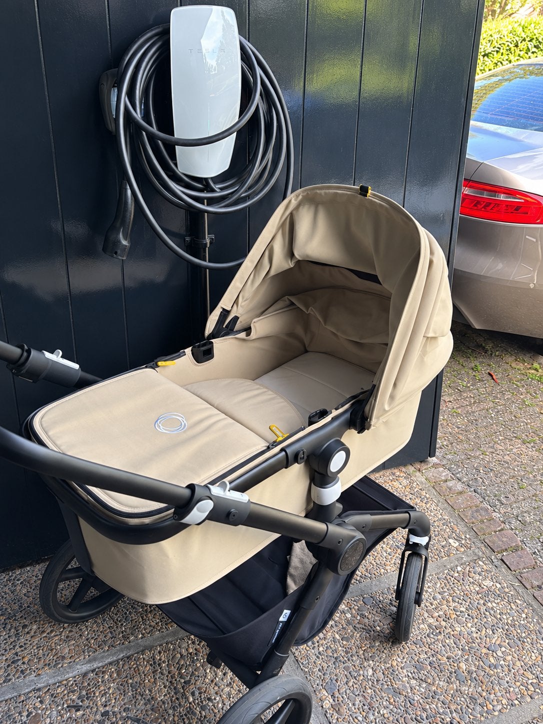 Bugaboo Fox cub complete  - Zand/Zwart, Kinderen en Baby's, Bugaboo, Ophalen of Verzenden, Zo goed als nieuw, Combiwagen