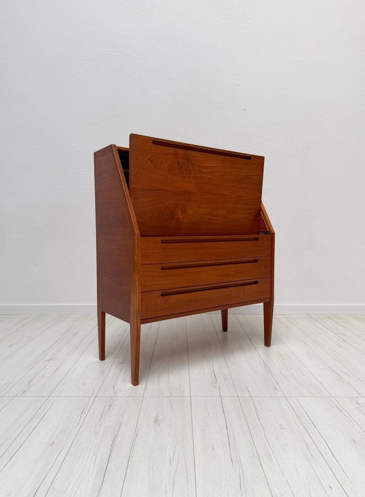 Kai Kristiansen teak secretaire Tørring Deens design 60s, Ophalen of Verzenden, Zo goed als nieuw, Vintage
