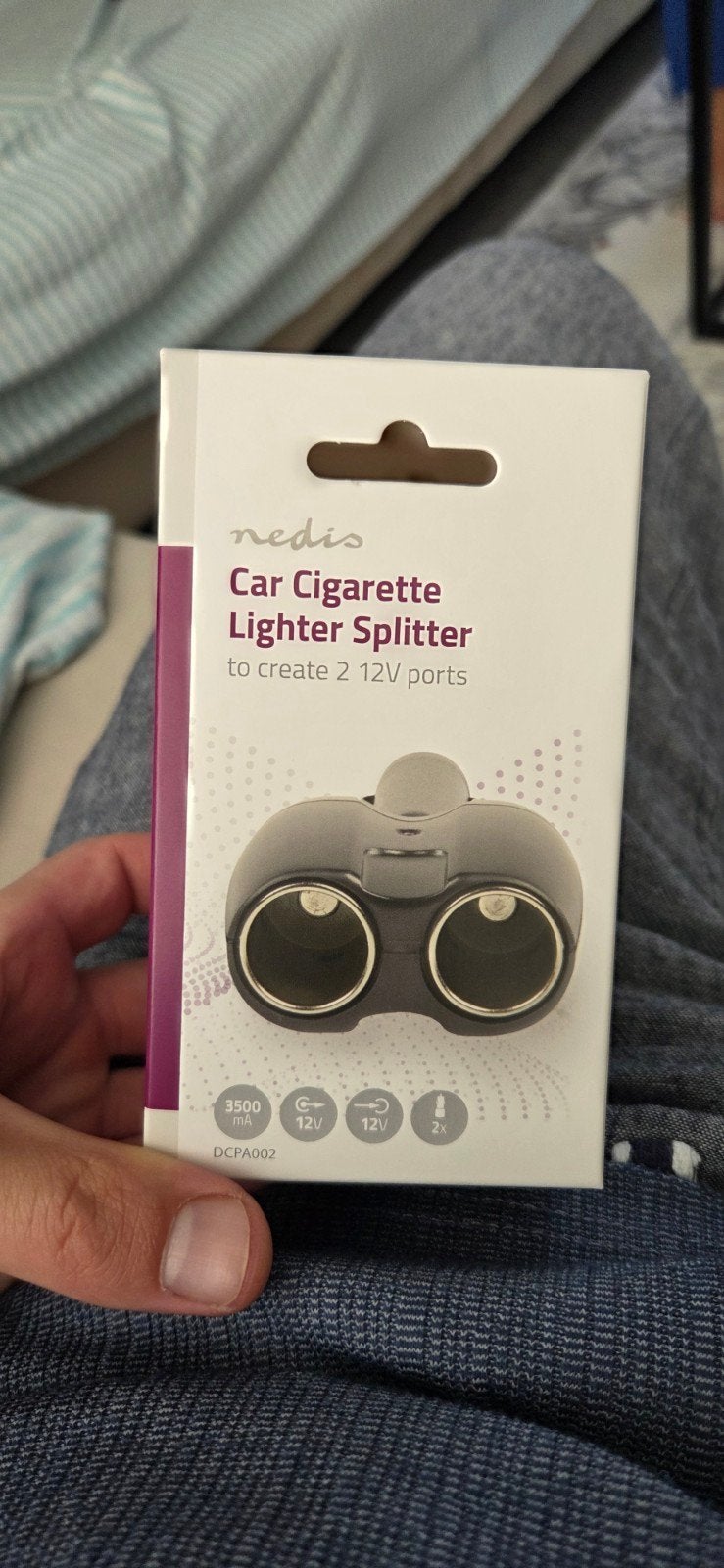 Nedis Auto Sigarettenaansteker Splitter - 2x 12V Poorten, Ophalen