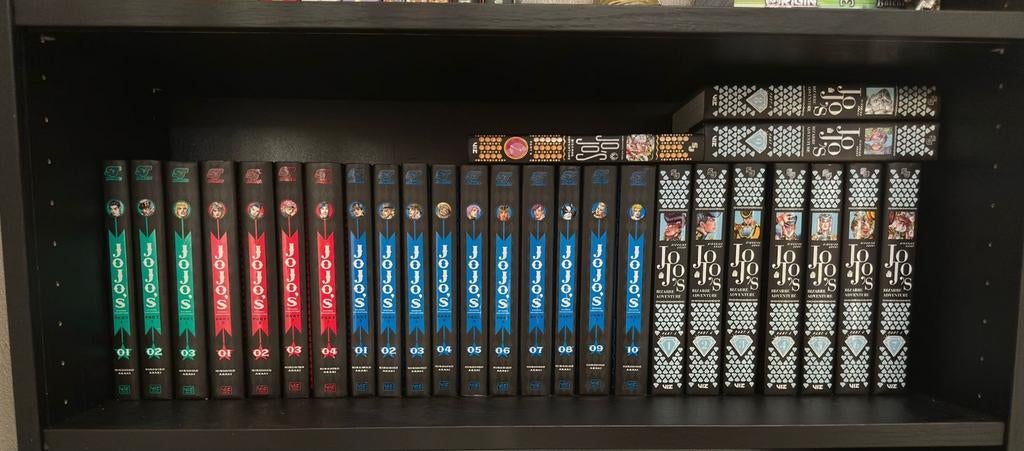 Jojos manga part 1-4 (met vol 1 van part 5), Ophalen, Zo goed als nieuw, Japan (Manga), Meerdere comics