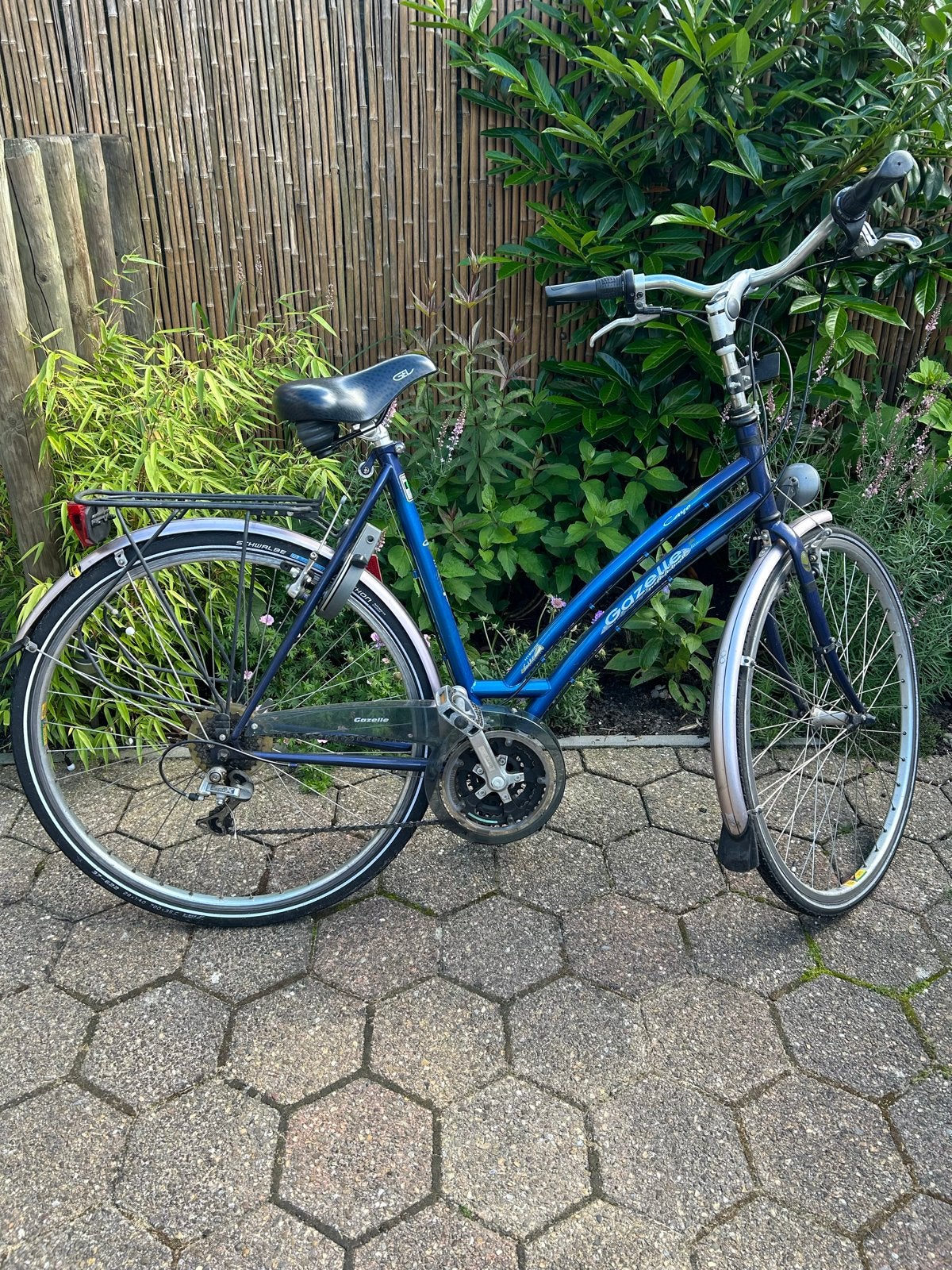 Gazelle Cayo fiets - Blauw, Gebruikt, Fietsen en Brommers, Fietsen | Dames | Damesfietsen, Ophalen, Velgrem, Versnellingen, Gazelle