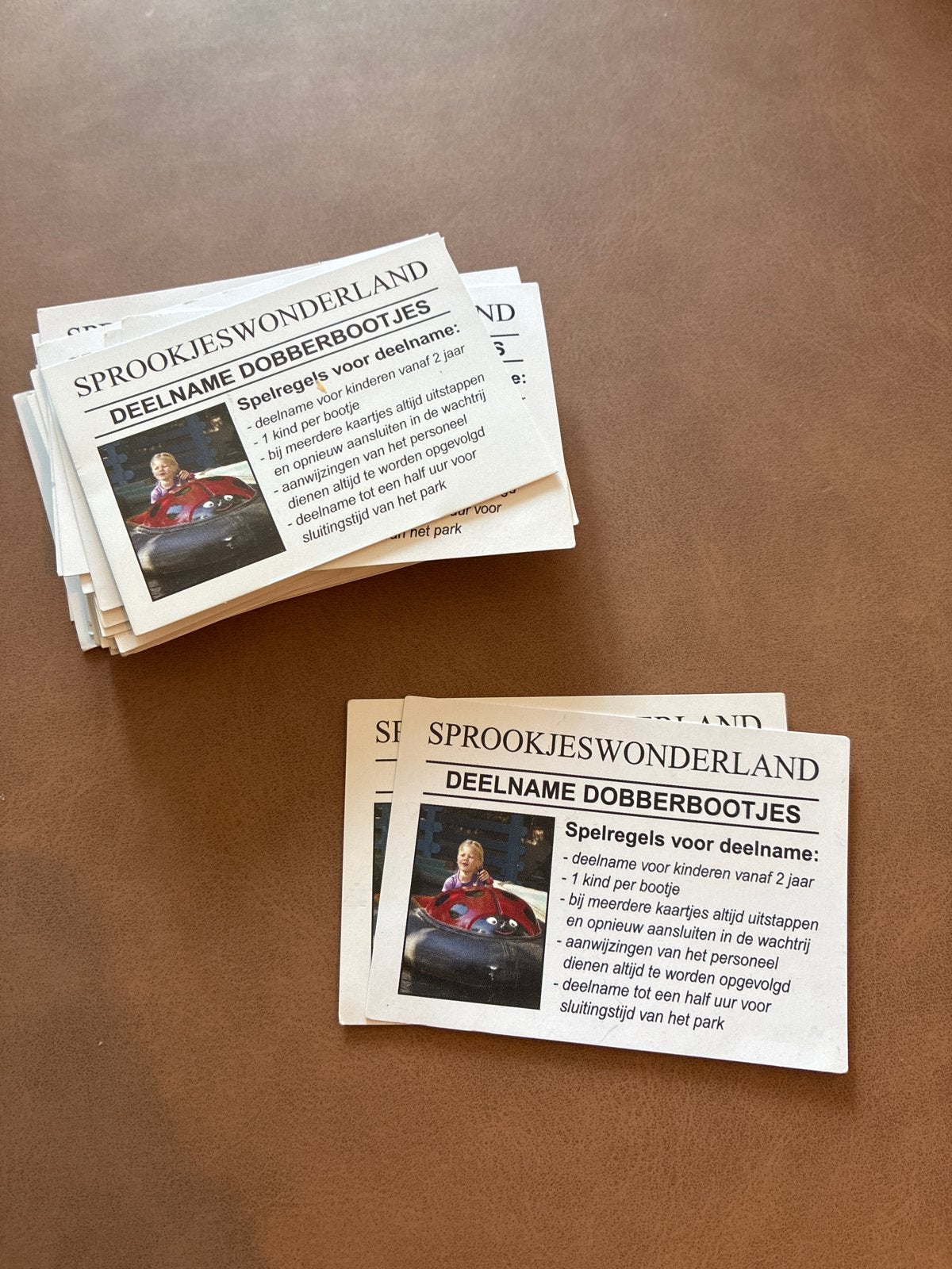 Te koop: 37 toegangskaartjes Dobberbootjes sprookjeswonderl, Tickets en Kaartjes, Drie personen of meer, Ticket of Toegangskaart