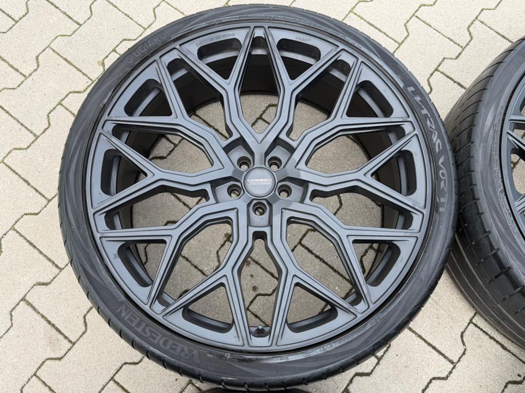 24” INCH ORIGINEEL VOSSEN HF2 VOLVO XC90 SATIJN ZWART 5X108, Auto-onderdelen, Ophalen of Verzenden, Nieuw, Zomerbanden, Banden en Velgen