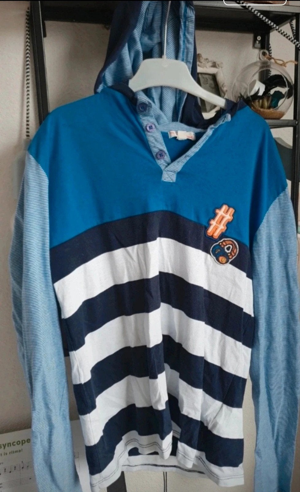 Mooie longsleeve met capuchon - Maat 152, Du Pareil au même, Jongen of Meisje, Ophalen of Verzenden, Zo goed als nieuw