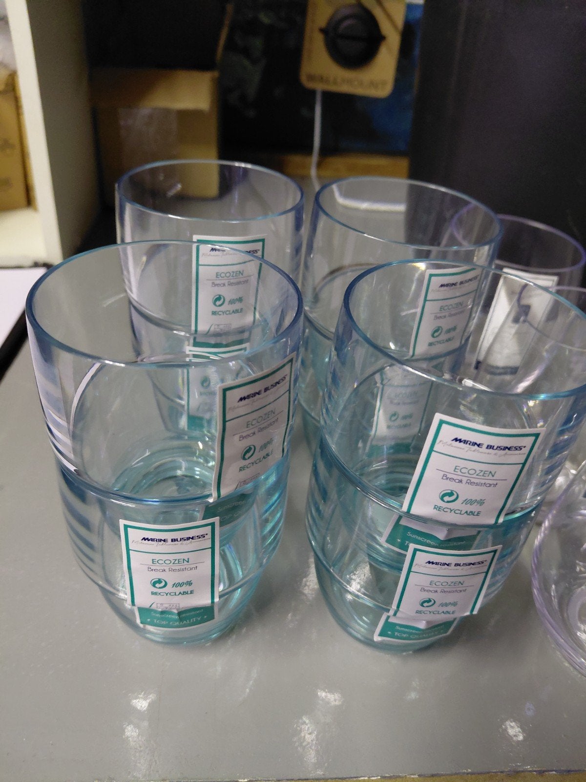 Marine Business Waterglazen Turquoise - Ecozen, Onbreekbaar, Ophalen of Verzenden, Nieuw