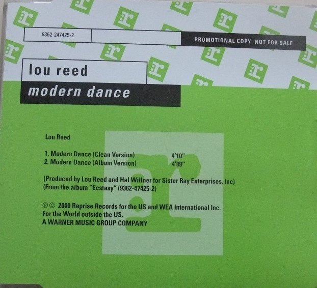 Lou Reed – Modern Dance promo single, Cd's en Dvd's, Ophalen of Verzenden, Zo goed als nieuw, Pop, Eerste persing