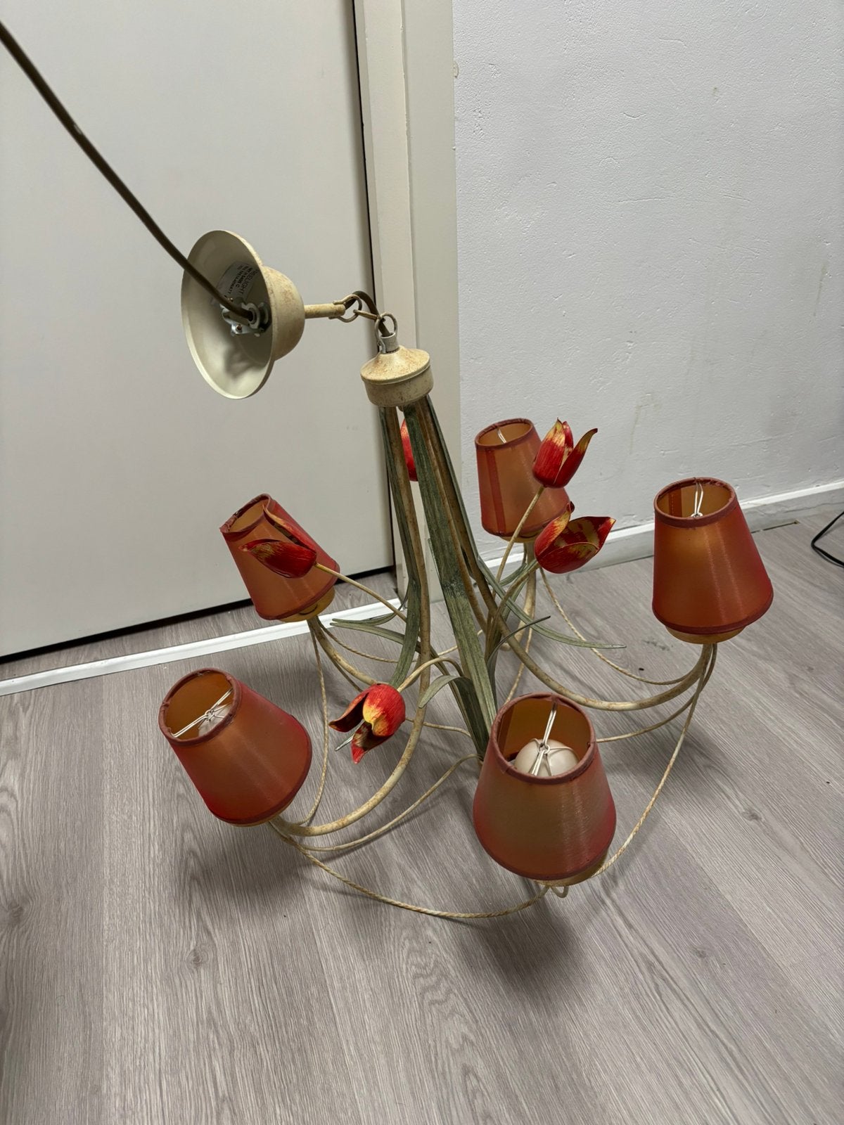Oude kroonluchter vintage, Ophalen, Gebruikt
