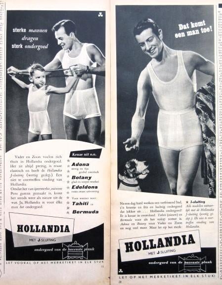 55+ vintage reclames kleding mode 54-71 fashion ondergoed, Verzamelen, Ophalen of Verzenden, Gebruikt