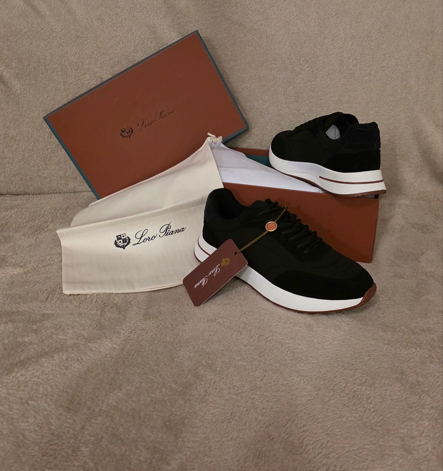 150 Weekend Walk LP heren zwart, Kleding | Heren, Schoenen, Ophalen of Verzenden, Nieuw, Loro Piana