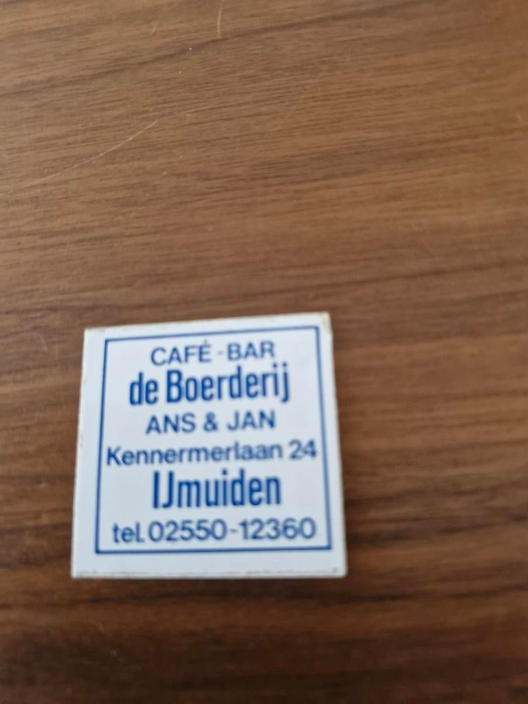 7808 Vintage Café-Bar De Boerderij IJmuiden Sticker, Ophalen of Verzenden, Zo goed als nieuw