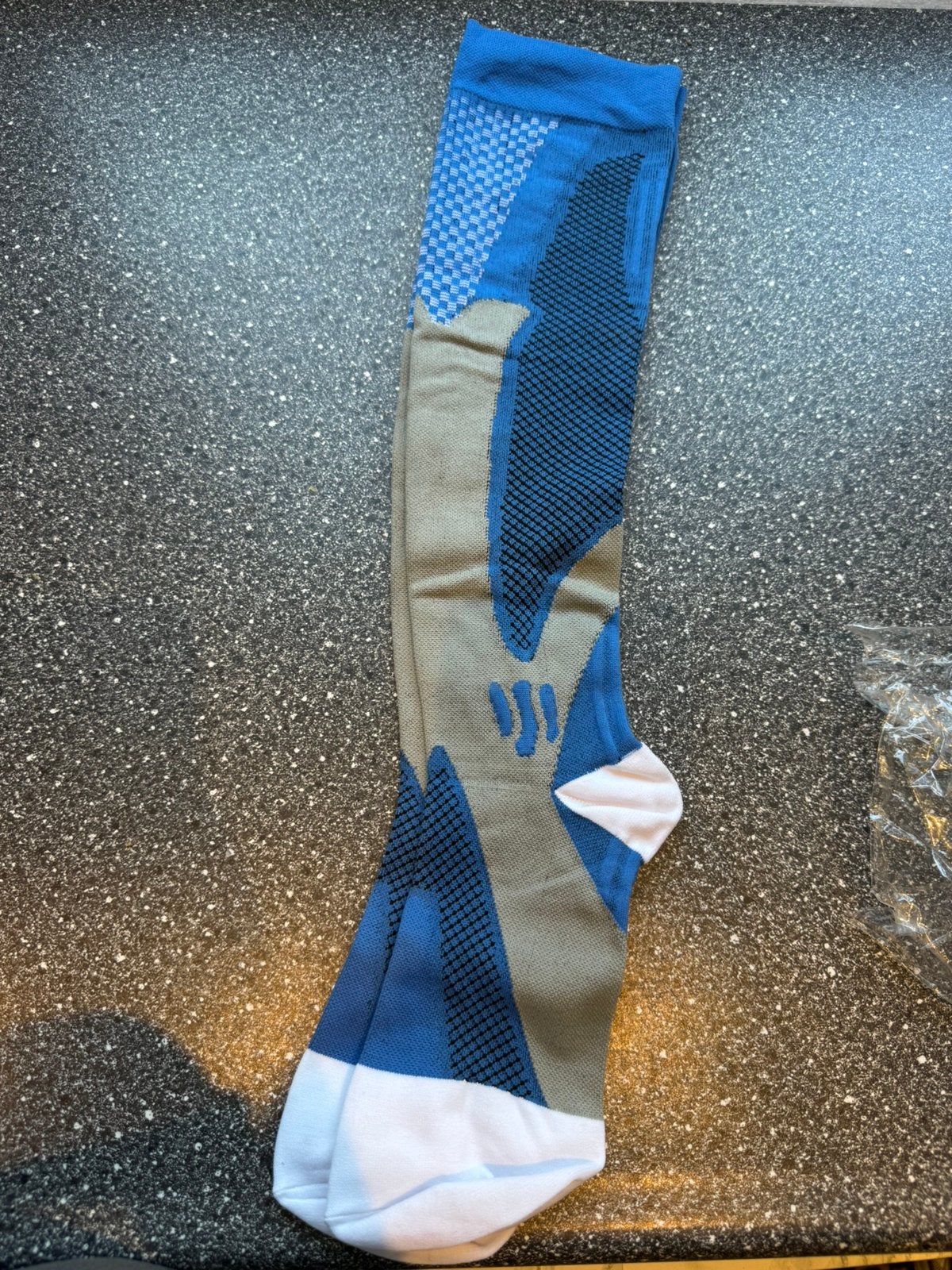 Compressiekous L/XL - steunkous voor sporten / werk, Kleding | Dames, Sokken en Kousen, Sokken en Kniesokken, Blauw, Nieuw, Overige maten