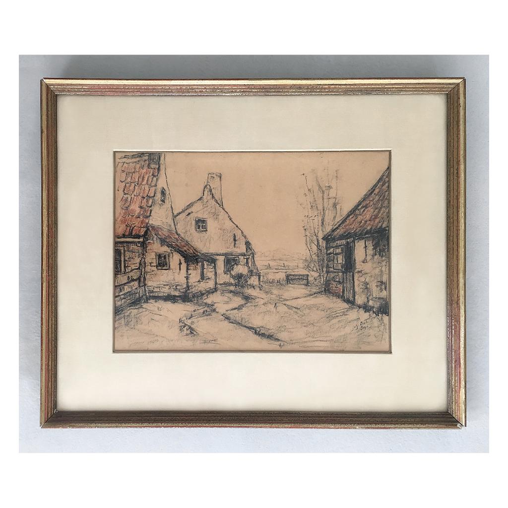 1939 JOS BUT TEKENING ZEEUWS DORP GESIGNEERD in OR. LIJST, Verzenden