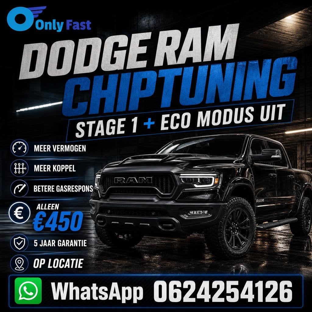 Dodge Ram Chiptuning op Locatie €450 | Stage 1, Ophalen