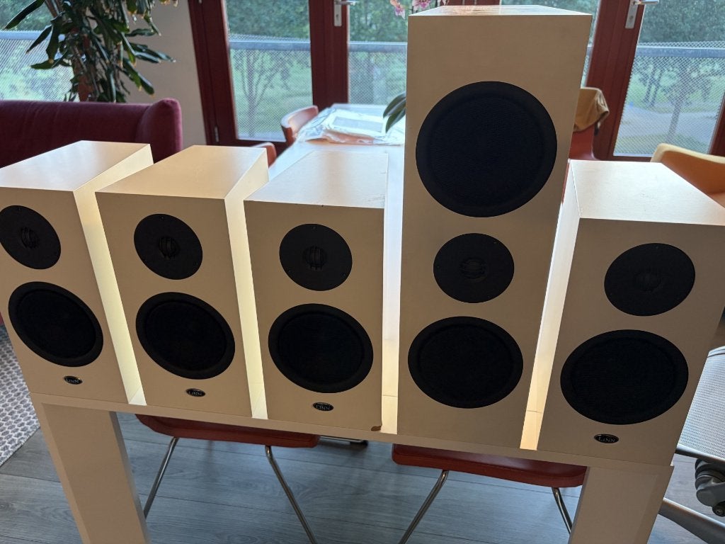 Linn Katans (4x) en Linn Trikan (1x) speakers voor EUR 250