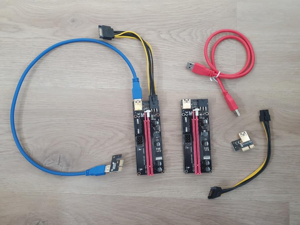 15x GPU mining USB riser kaart PCIe X16/X1, Onbekend, Nieuw, Ophalen of Verzenden, Onbekend