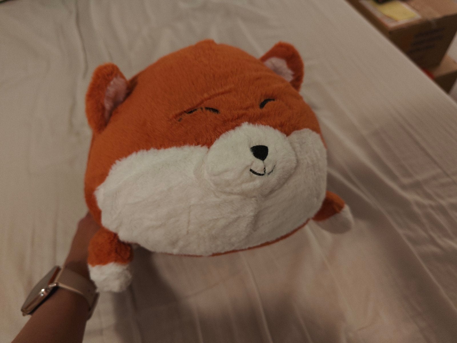 Schattige HEMA vos knuffel - Zo goed als nieuw, Oranje, Hema, Overige karakters, Ophalen of Verzenden