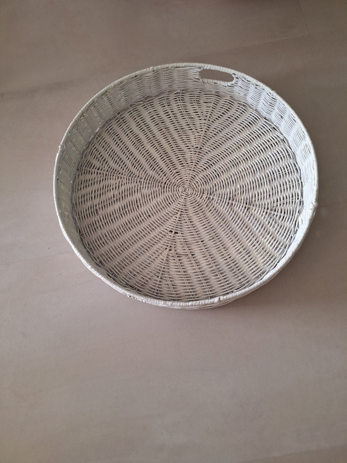 Riviera Maison Dienblad - 50 cm doorsnee, 8 cm hoog, Gebruikt, Natuurlijk materiaal, Rond, Ophalen of Verzenden