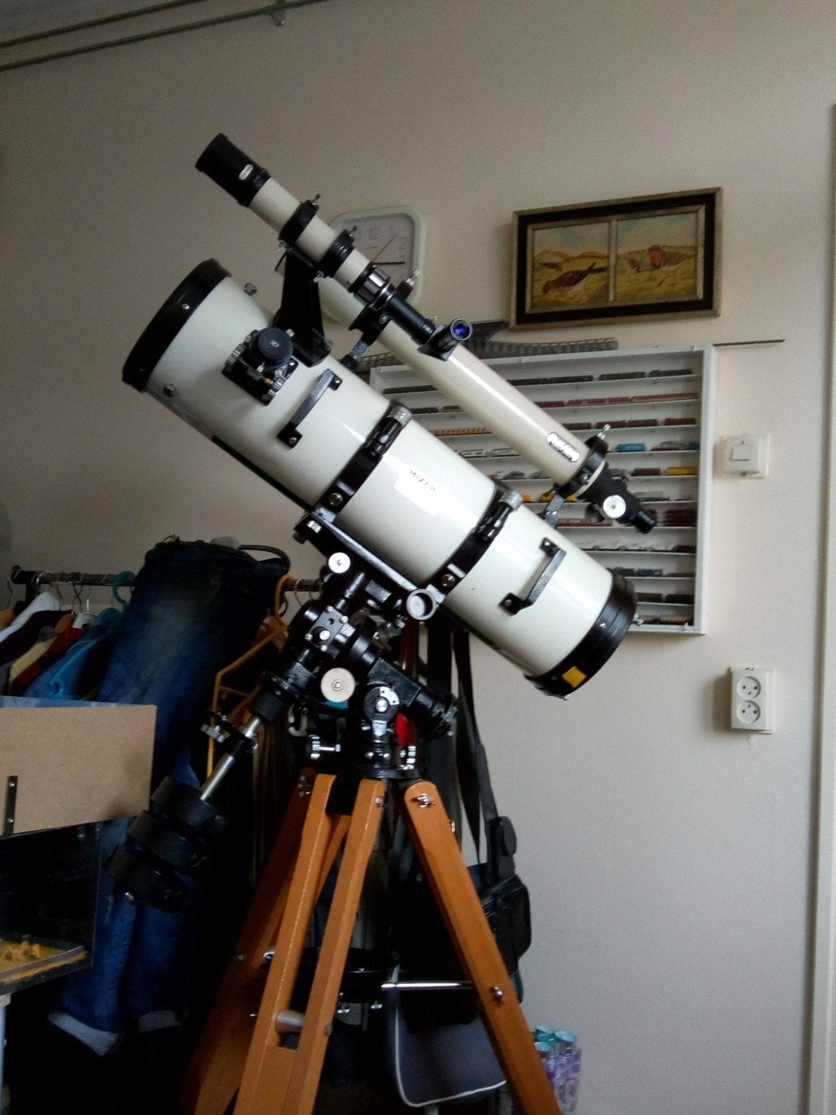 Mizar Spiegel Telescoop met Volgkijker en Statief, Ophalen of Verzenden, 80 tot 200 mm, Spiegeltelescoop (reflector)