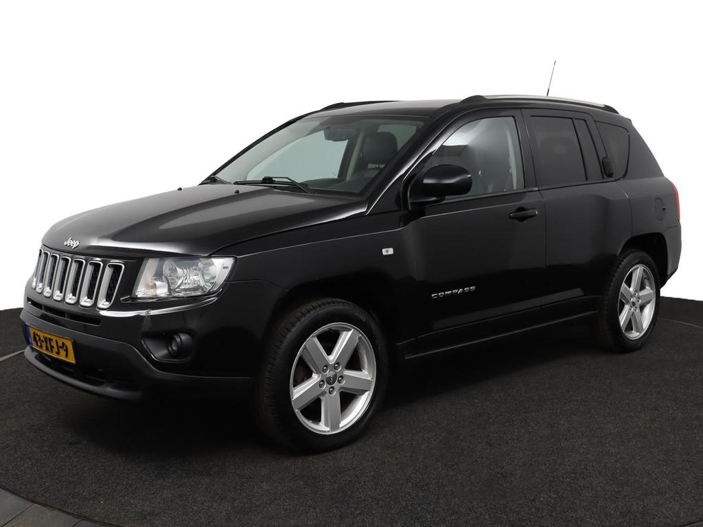 Jeep Compass 2.0 Limited Airco Cruise Leder Stoelverw Trekhk, Auto's, Jeep, 450 kg, Gebruikt, Zwart, Stoelverwarming