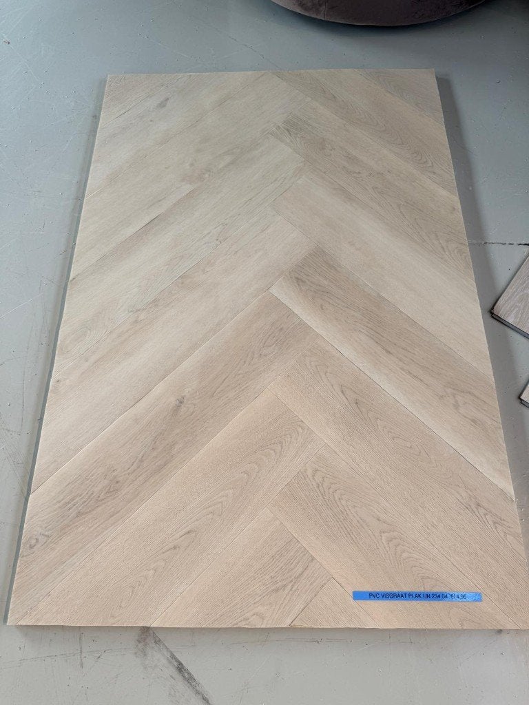 RESTPARTIJ A-kwaliteit PVC plak Visgraat | €14,95/m2