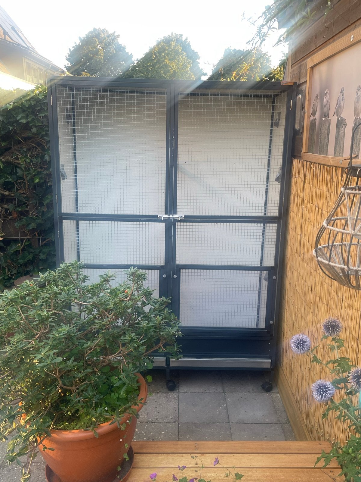 Volière.   Aluminium. -  Trespa Zo Goed Als Nieuw, Dieren en Toebehoren, Vogels | Hokken en Kooien, Ophalen, Zo goed als nieuw