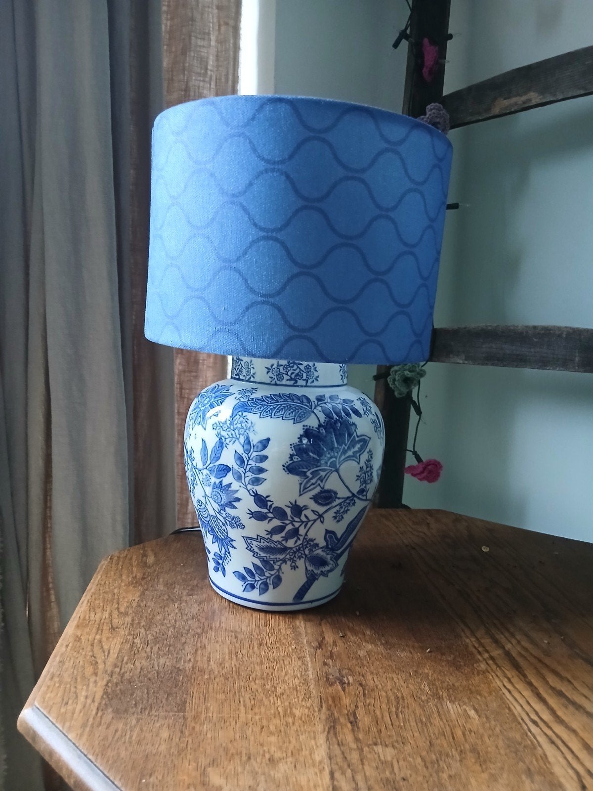 Staande lamp chinese bloemen., Ophalen, Met kap