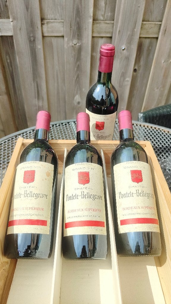 3 x Chateau Pontete Bellegrave 1986, Frankrijk, Nieuw, Ophalen of Verzenden, Rode wijn