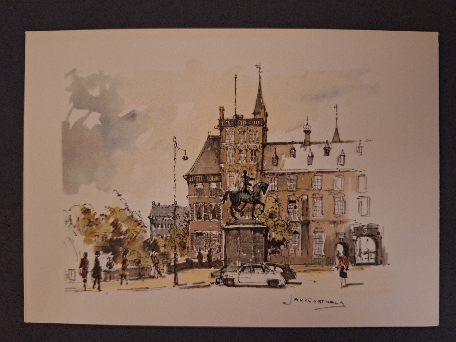Jan Korthals - Den Haag - Buitenhof - Serie J.K. Nr. 100, Ophalen of Verzenden, Ongelopen, Stad of Dorp