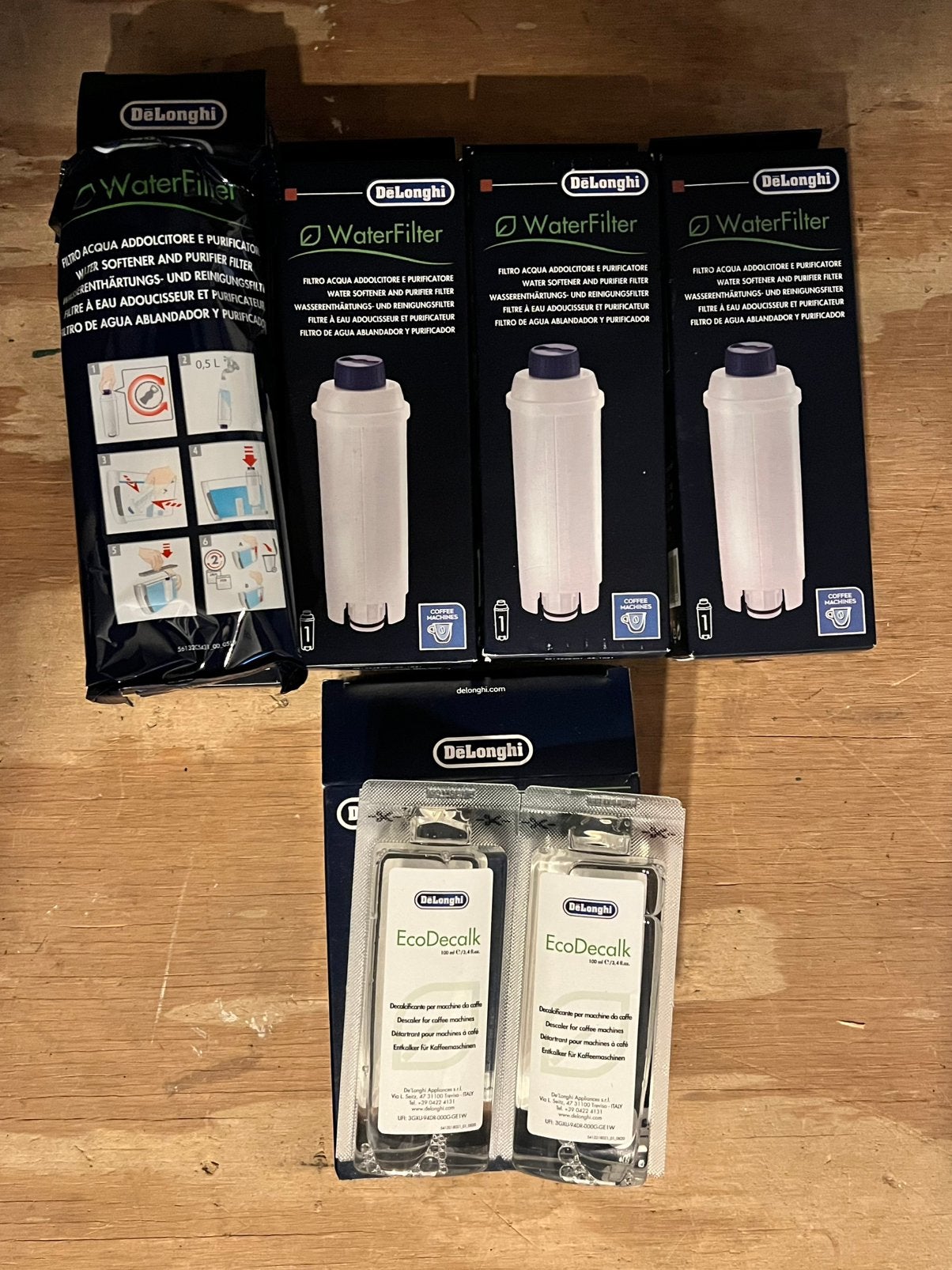 €7,50 DeLonghi waterfilter & EcodeKalk, Reiniging en onderhoud, De'Longhi, Ophalen of Verzenden, De'Longhi