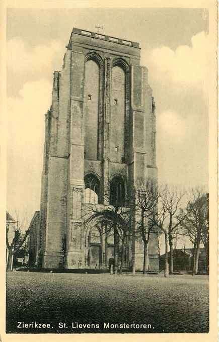 301-395-003 Zierikzee St Lievens Monstertoren, Verzenden, Voor 1920, Zeeland
